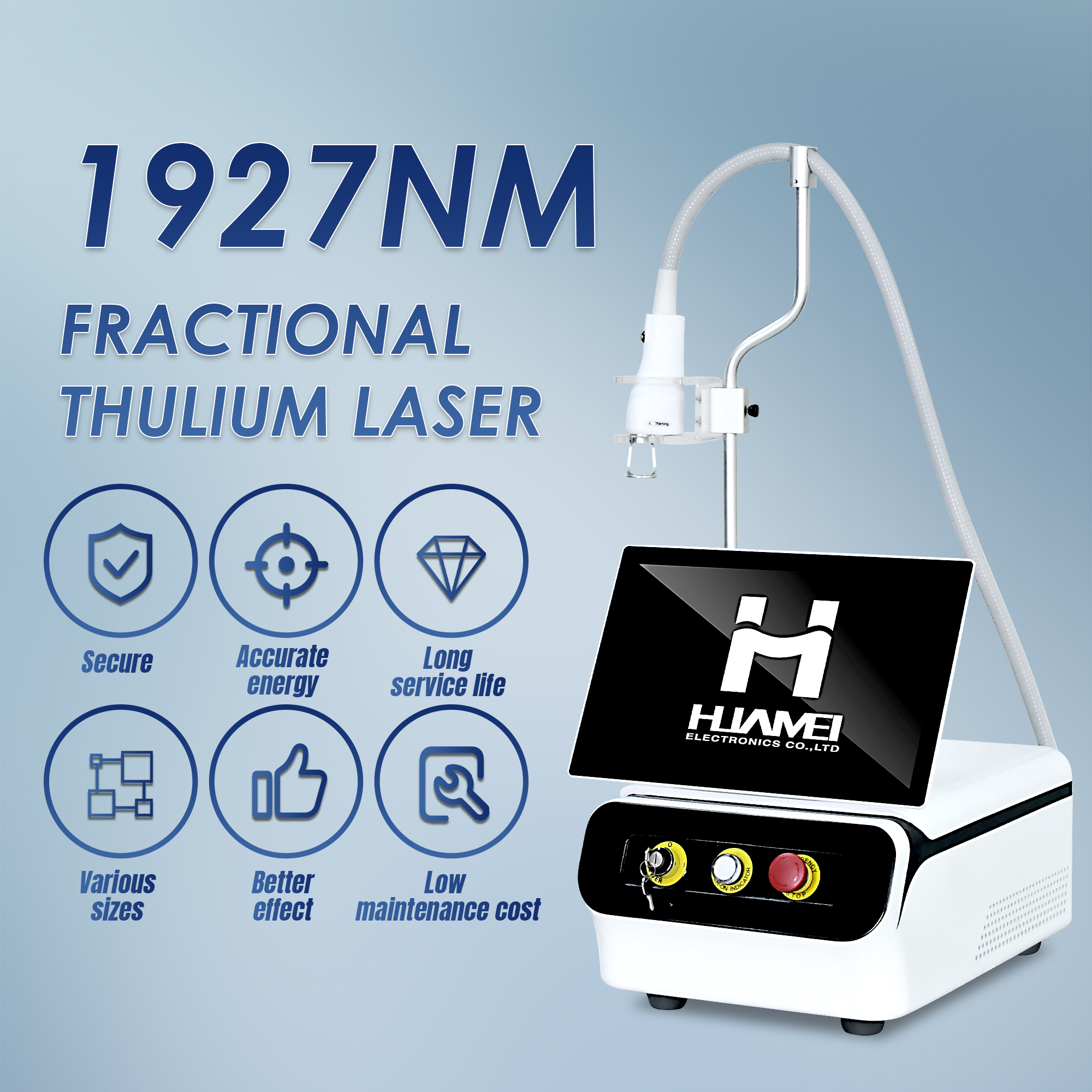 Comparison of 1940nm Thulium Laser and 10600nm CO2 Fractional Laser in Cosmetic Applications